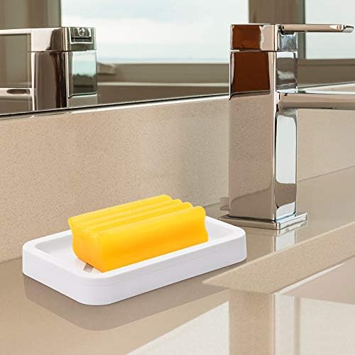 OstWony 2PCS Draining Soap Dishes with Water Tray