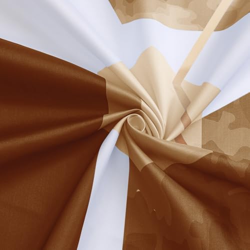 Litabel Brown and Grey Modern Shower Curtain 72x72 Inch