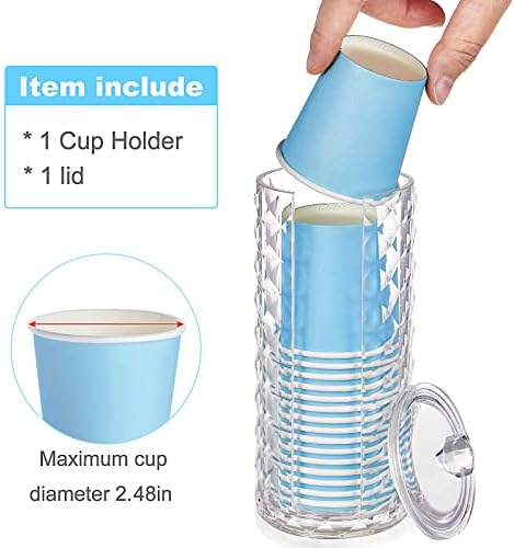 MYITYARD Clear Acrylic Cup Dispenser with Lid