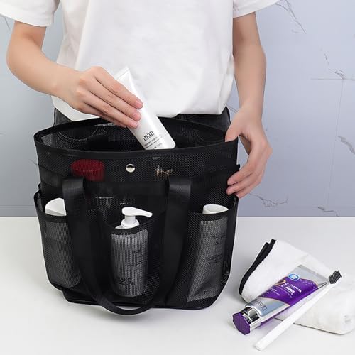 Mesh Shower Caddy with Upgraded Deep Pockets and 2 Handles