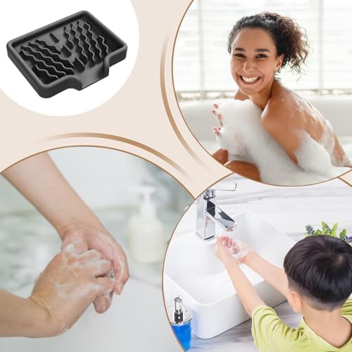 Huvqianu Soap Dish with Drainage and Non-Slip Design