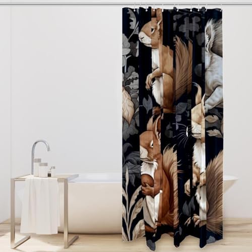 VAPOKF Cute Squirrel Shower Curtain 66x72 Inches