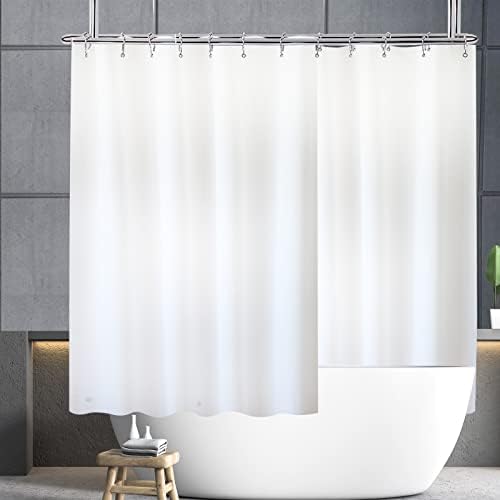 YISURE White PEVA Shower Curtain Liner for Clawfoot Tub
