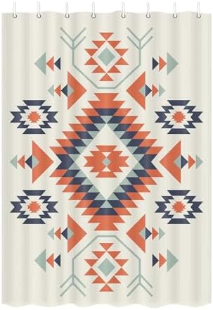 JAWO Camper RV Aztec Shower Curtain 47X64