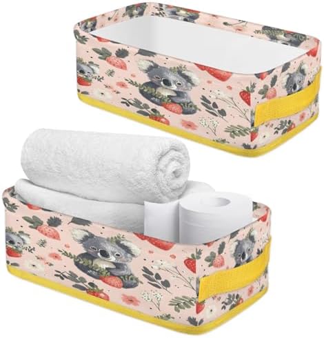 Snatocys Cute Koala Toilet Paper Basket with Handles
