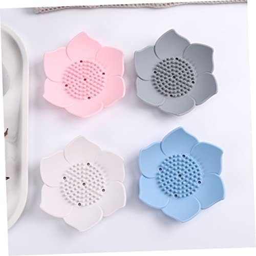 2PCS Silicone Soap Holders with Drainage Design