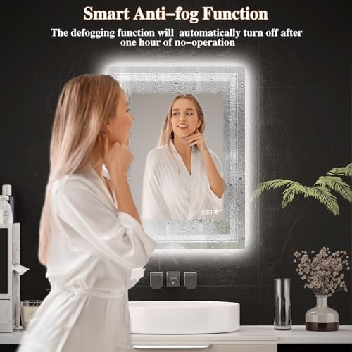 TOTOUS 24x32 LED Mirror with Front and Backlit Light