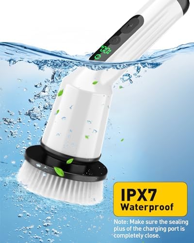 Electric Spin Scrubber Bathroom Cleaner Cordless 2 Speed