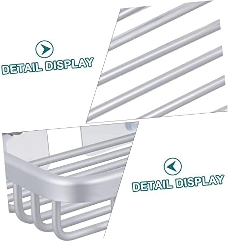 BRIGHTFUFU No Punching Soap Dish Holder Wall Mounted Silver 1