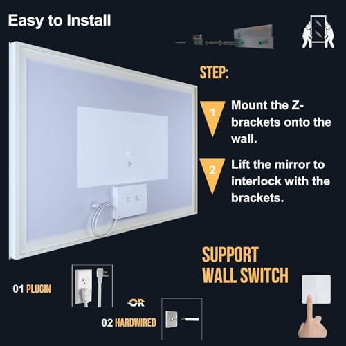 MAVISEVER 60x36 LED Bathroom Mirror with Lights