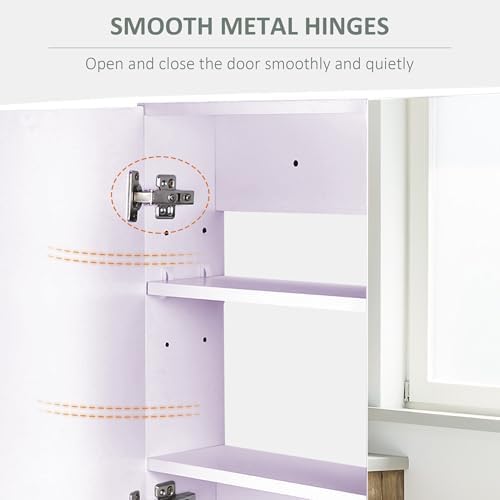 HOMCOM 315 Inch Bathroom Mirror with Storage