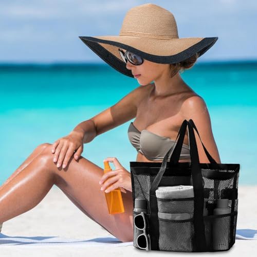DONGKER Mesh Shower Caddy with Pockets and Handles