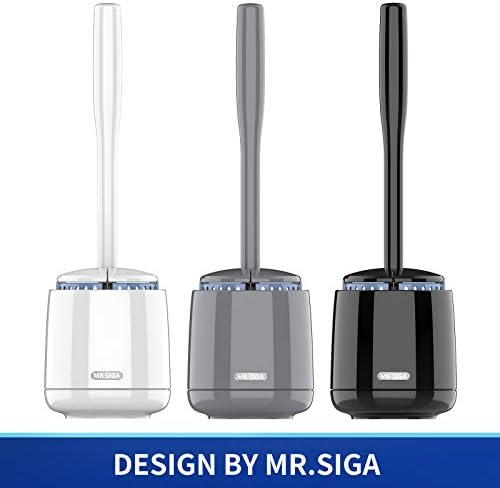 MRSIGA Toilet Bowl Brush and Holder Premium Black 1 Pack
