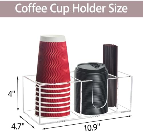 Beitiny 3 Slot Coffee Station Organizer Acrylic Holder