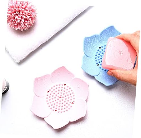 2PCS Silicone Soap Holders with Drainage Design