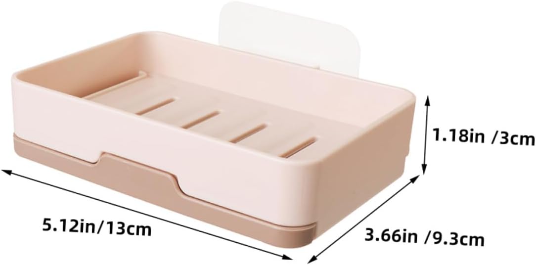 ABOOFAN Wall-Mounted Soap Dish Khaki Single Layer 1