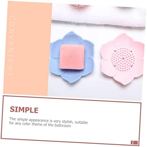 2pcs Luxury Silicone Soap Dish Set Self-Draining Bathroom Holder