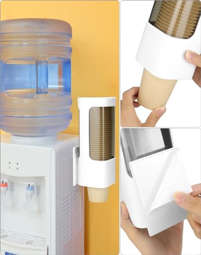 QWORK Wall Mount Paper Cup Dispenser 2 Pack 3-5oz