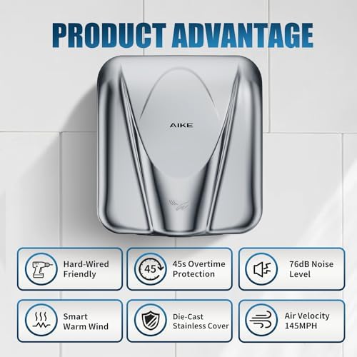 AIKE Elephant Power Hand Dryer High Speed Auto Warm