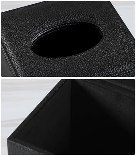 JLAMBOM Magnetic Tissue Box Cover Square Holder Black