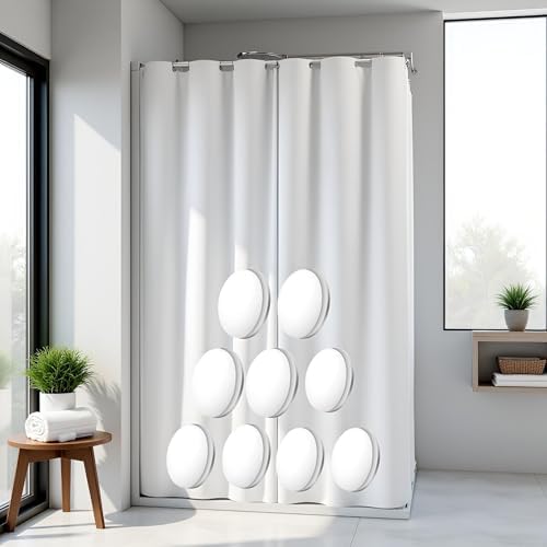 Galepromot 4Pcs White Magnetic Shower Curtain Weights