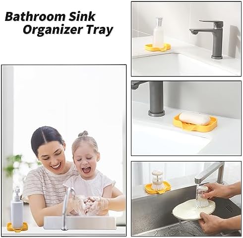 MicoYang Silicone Soap Dish with Drain Spout - Yellow 4932