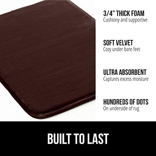 GORILLA GRIP Toilet Lid Cover and Bath Rug 2 Pack