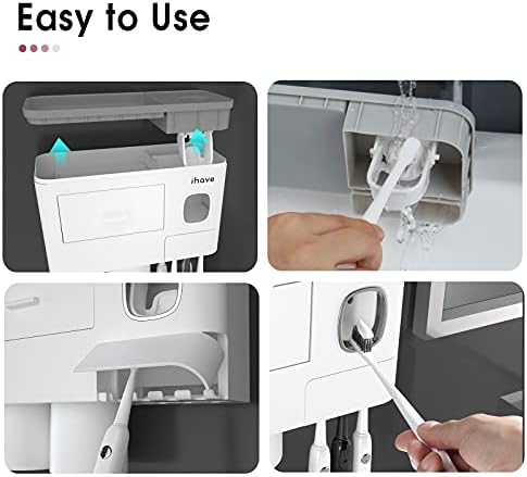 iHave Wall Mounted Toothbrush Holder with Dispenser 1