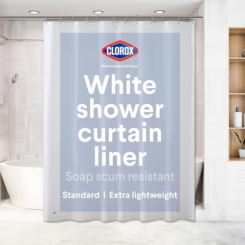 Clorox Premium White Shower Curtain Liner 70x72
