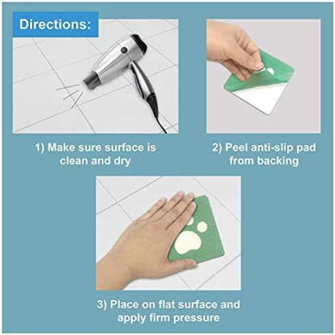 6 Bath Tub Anti-Slip Square Non-Skid Adhesive Pads 1