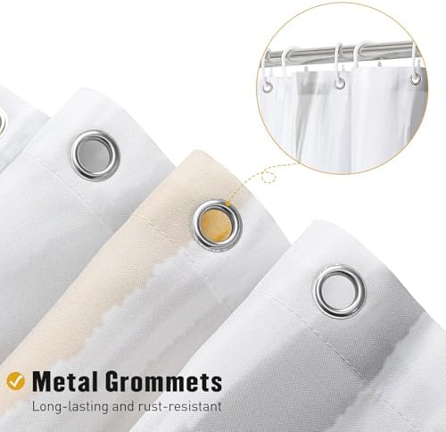 MitoVilla Abstract Black Gold Shower Curtain Set 72x72