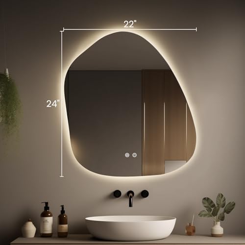 WallBeyond LED Bathroom Mirror with Dimmable Light and Anti-Fog Function