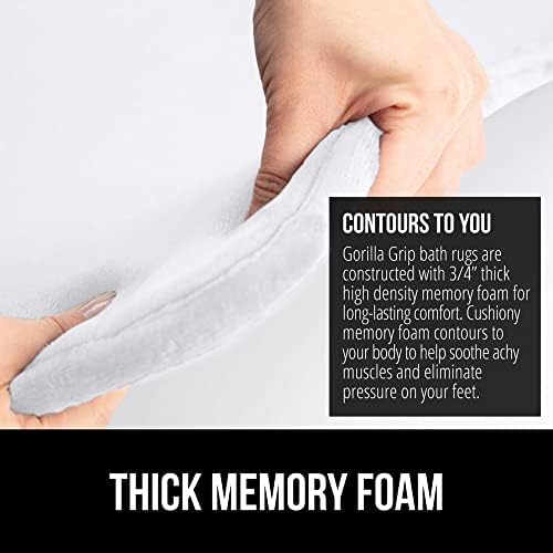 GORILLA GRIP Toilet Lid Cover and Bath Rug Bundle