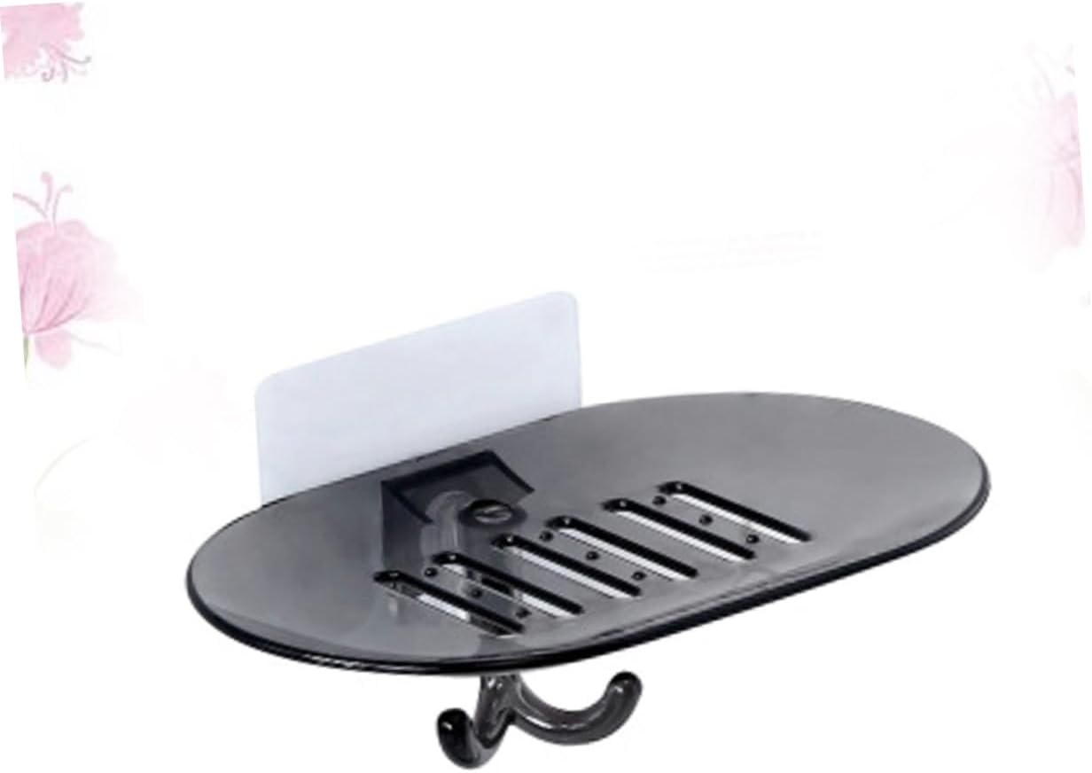 Wall Mount Soap Dish with Drain Hooks Bathroom Holder