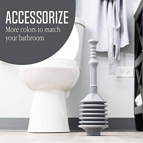 JS Jackson Supplies Professional Bellows Toilet Plunger - Grey