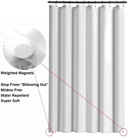 Home Queen Waffle Weave Shower Curtain Liner - White 72x72 Inches