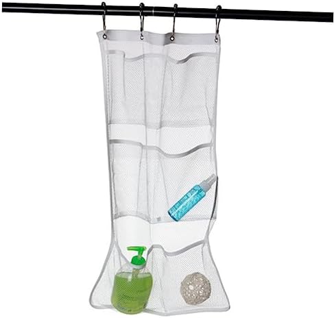 CAXUSD Bathroom Mesh Shower Adhesive Hooks Organizer
