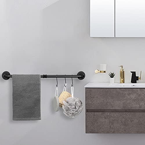 Jeasor Industrial Pipe Towel Rack Black 32 Inch