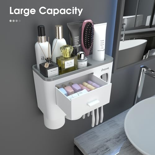 iHave Wall Mounted Toothbrush Holder with Dispenser 1