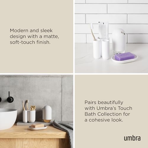 Umbra Touch Dish for Bathroom - Modern White Soap Holder