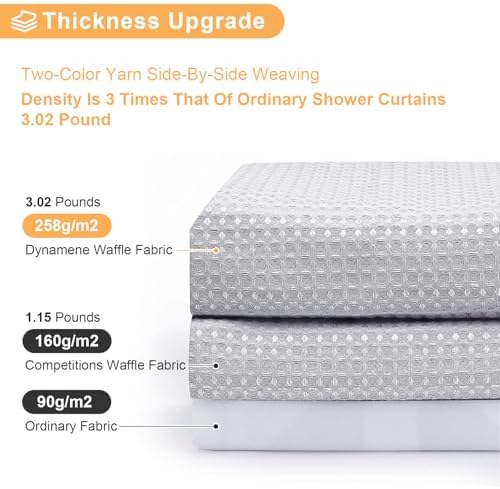 LaCyan Waffle Shower Curtain Set