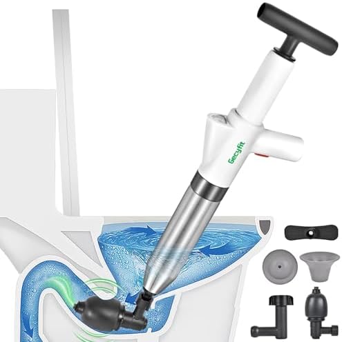 Gecyfit High Pressure Toilet Plunger with Multi-Function Heads 1