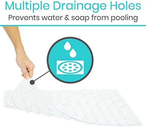 Vive Non-Slip Square Shower Mat with Suction Cups