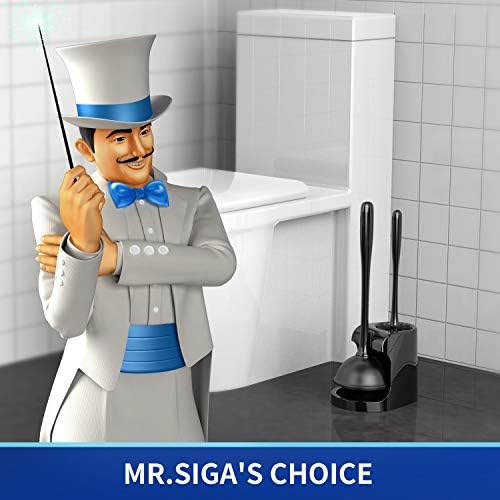 MRSIGA Toilet Plunger and Bowl Brush Combo - 2 Sets