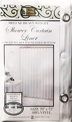Better Home Deluxe Heavy Weight Shower Curtain Liner White