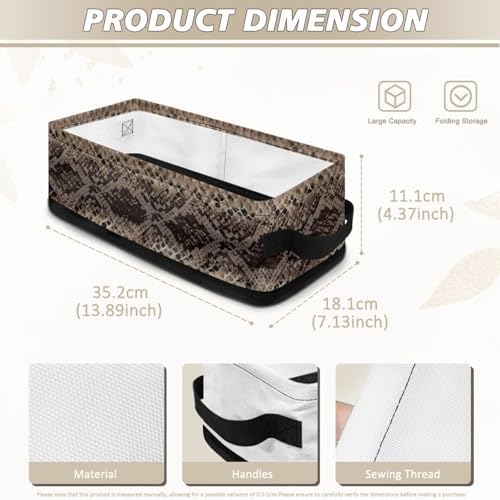 Snake Pattern Toilet Paper Basket with Handle
