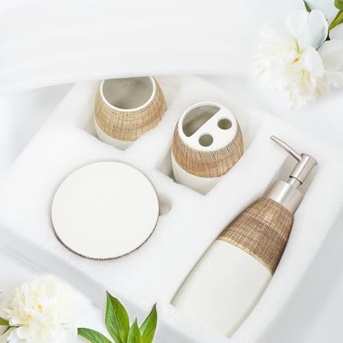 CERBIOR 4-Piece Ceramic Bathroom Accessories Set