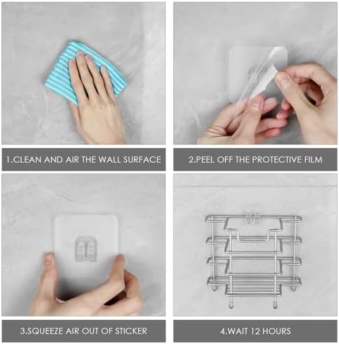 LUEXBOX Shower Caddy Adhesive Replacement 20-Pack