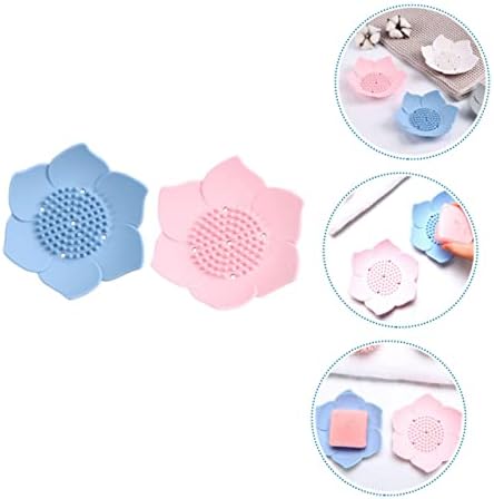 HOOTNEE 2pcs Silicone Soap Dish Draining Trays for Bar Soap
