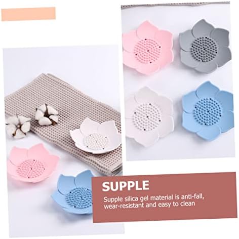 MAGICLULU 2Pcs Silicone Soap Holders with Drainage Design